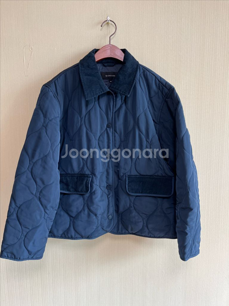 지오다노 여성 패딩자켓 코듀로이 카라 점퍼--0