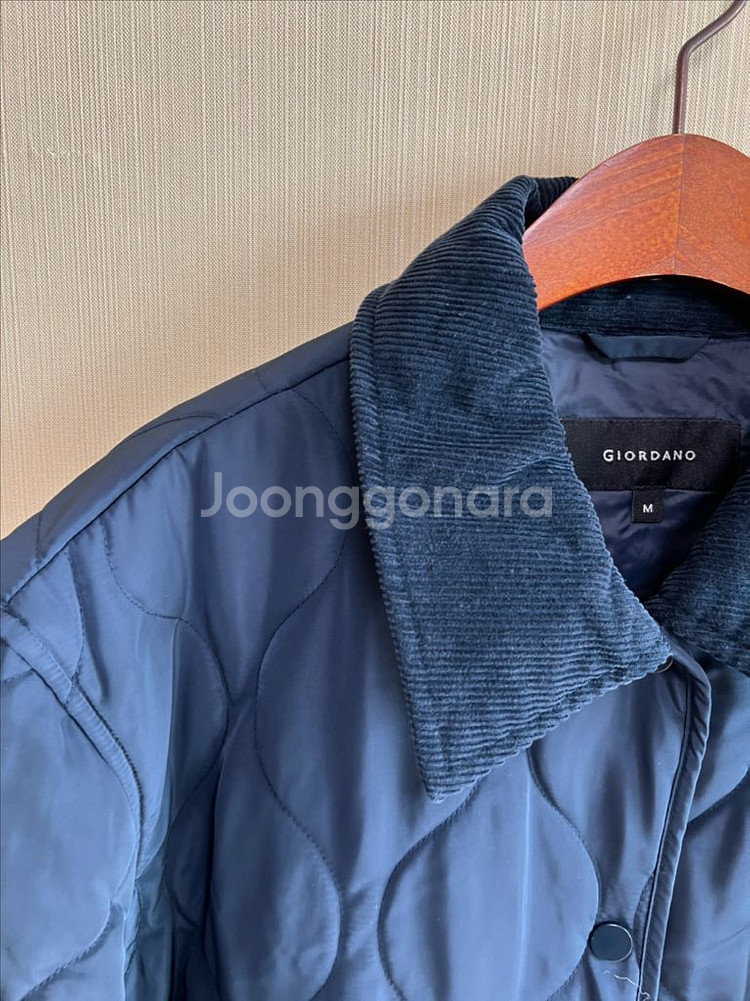 지오다노 여성 패딩자켓 코듀로이 카라 점퍼--2