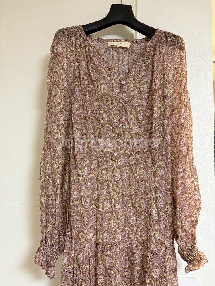 플로럴 패턴 롱 원피스--4