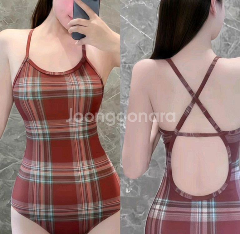 실내강습용 여성 수영복 xl 2벌 일괄--7