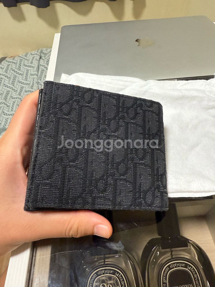 디올 오블리크 반지갑 블랙 (정품확인완료)--2