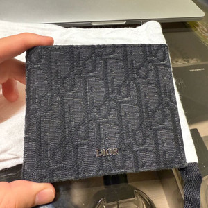디올 오블리크 반지갑 블랙 (정품확인완료)