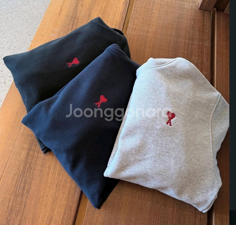 아미 후드티 AMI/QR코드 남녀공용--1