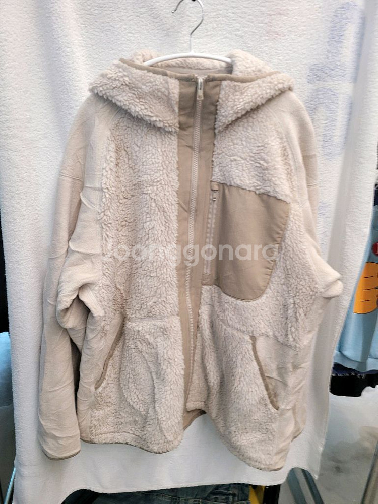 양털 후드 집업 점퍼 유니클로 남성 XL--0