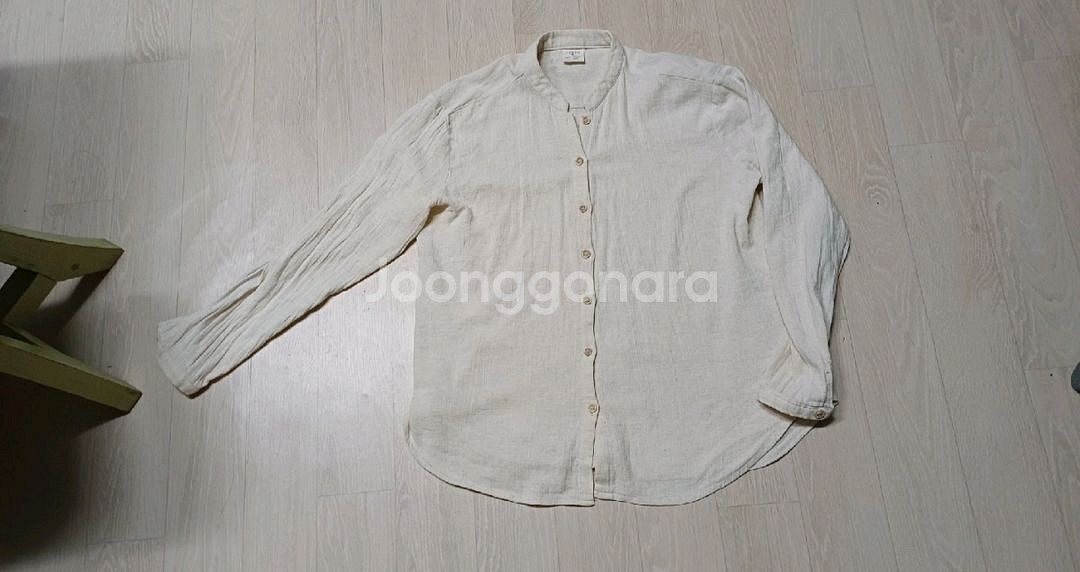 린넨 헨리넥 셔츠--0