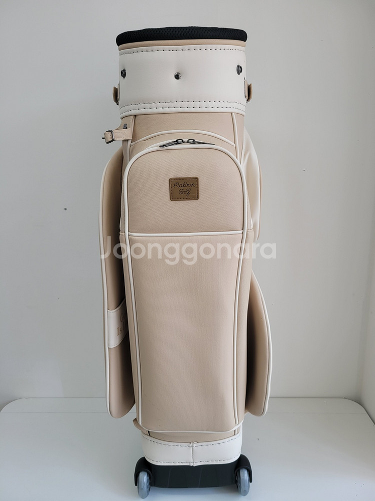 말본 뉴 베이직 휠 캐디백 보스턴백 베이지 세트 새상품--5