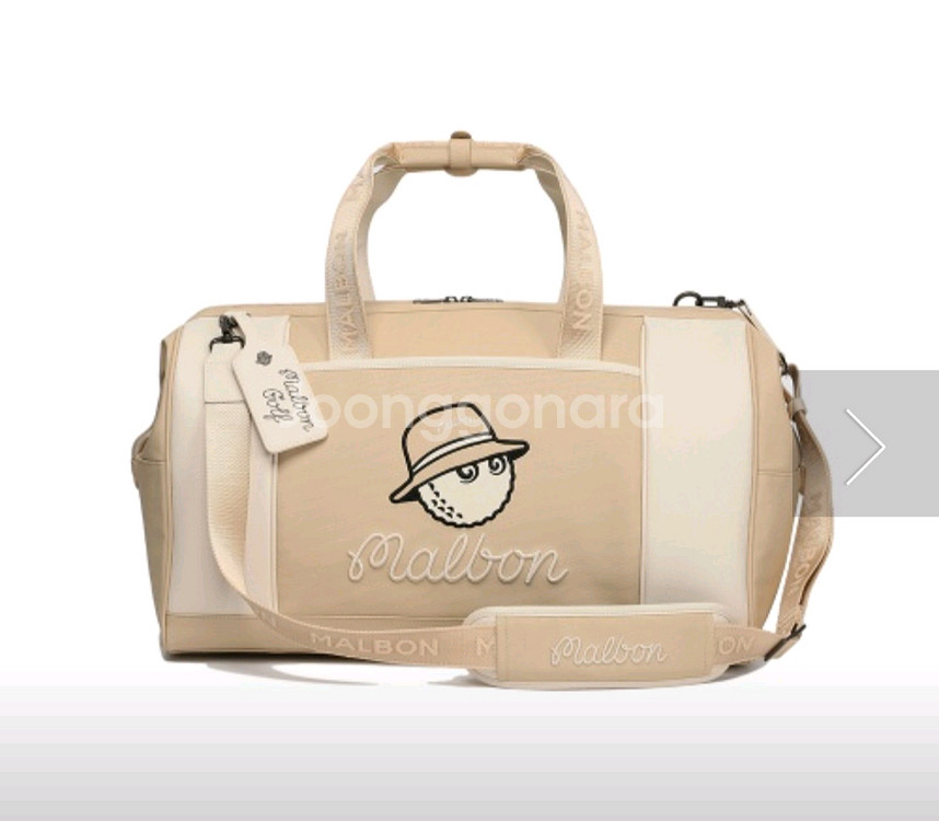 말본 뉴 베이직 휠 캐디백 보스턴백 베이지 세트 새상품--9