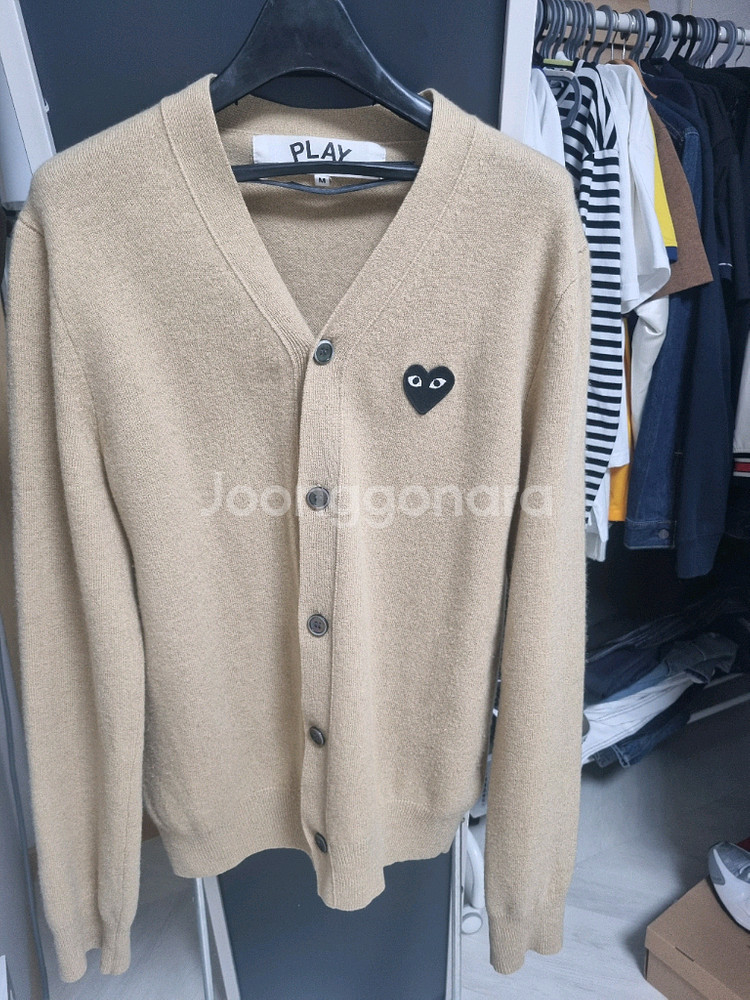 꼼데가르송 가디건 베이지m--0