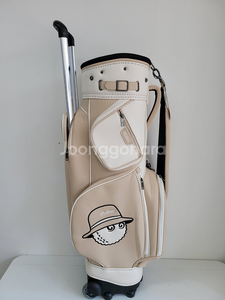 말본 뉴 베이직 트롤리 캐디백 베이지--2