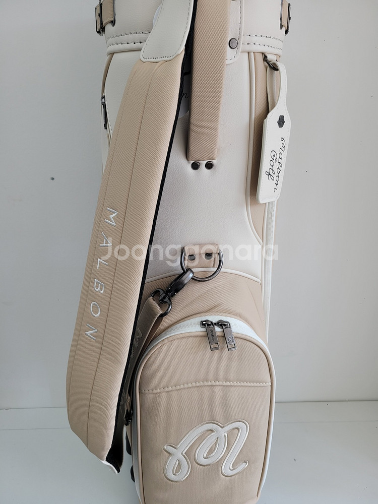 말본 뉴 베이직 트롤리 캐디백 베이지--3