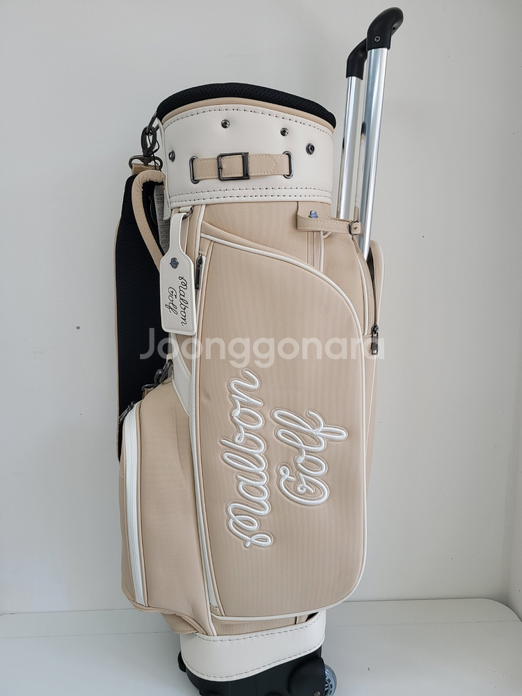 말본 뉴 베이직 트롤리 캐디백 베이지--4