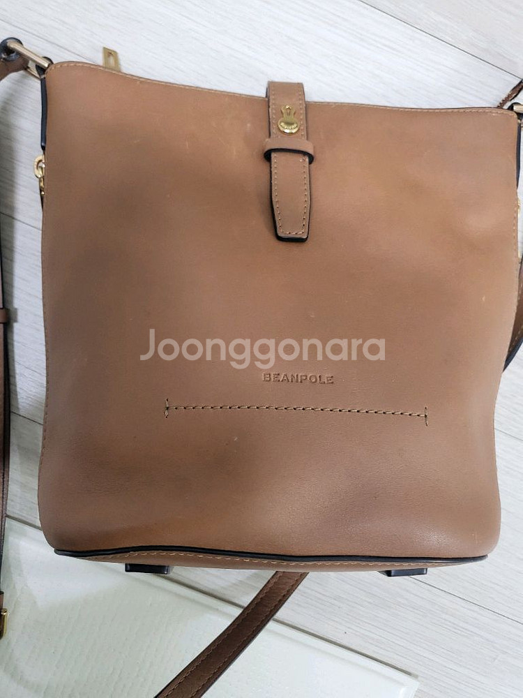 빈폴 가죽 버킷백--2