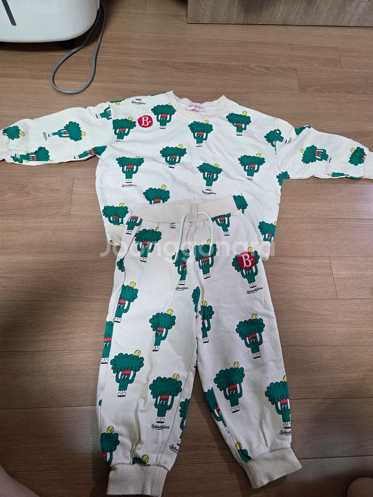 브로콜리 패턴 상하복--0