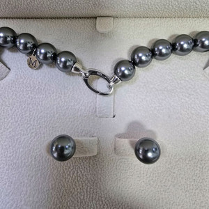 [새상품] 스와로브스키 정품 흑진주 귀걸이 알러지방지