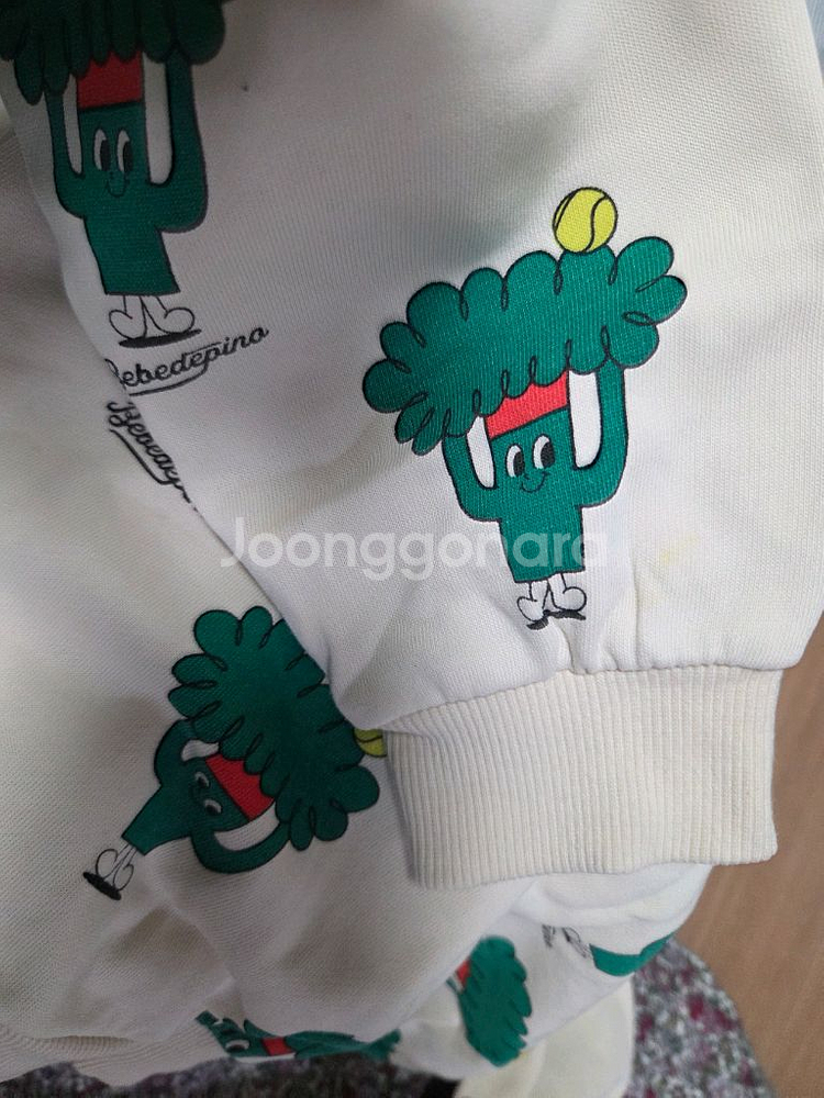 브로콜리 패턴 상하복--6