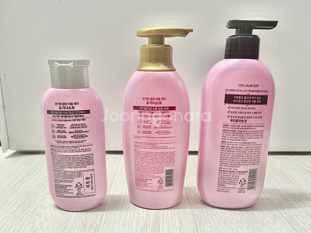 온더바디, 오가니스트, 체리블라썸, 바디워시, 샴푸, 컨디셔너--1