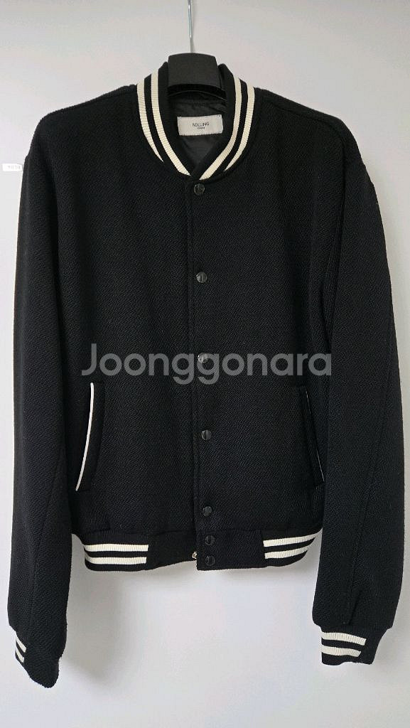 롤링 스튜디오의 블랙 바시티 자켓--6
