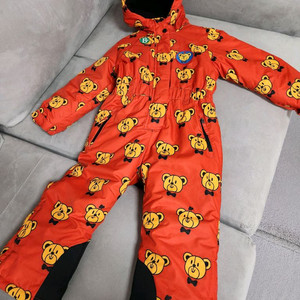 곰돌이 패턴 아동 스키복