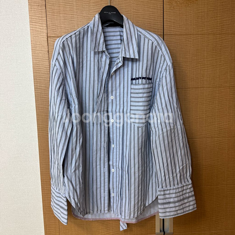 55 한섬 보브 스트라이프 셔츠--0