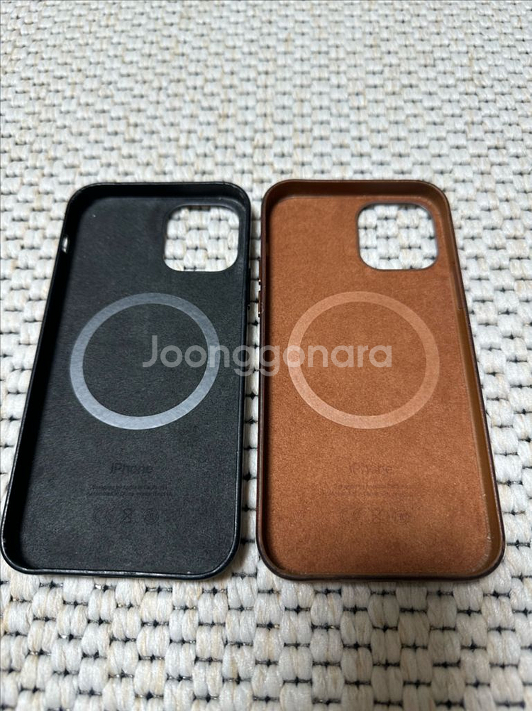 아이폰12프로 가죽 정품 맥세이프 케이스 팝니다--1