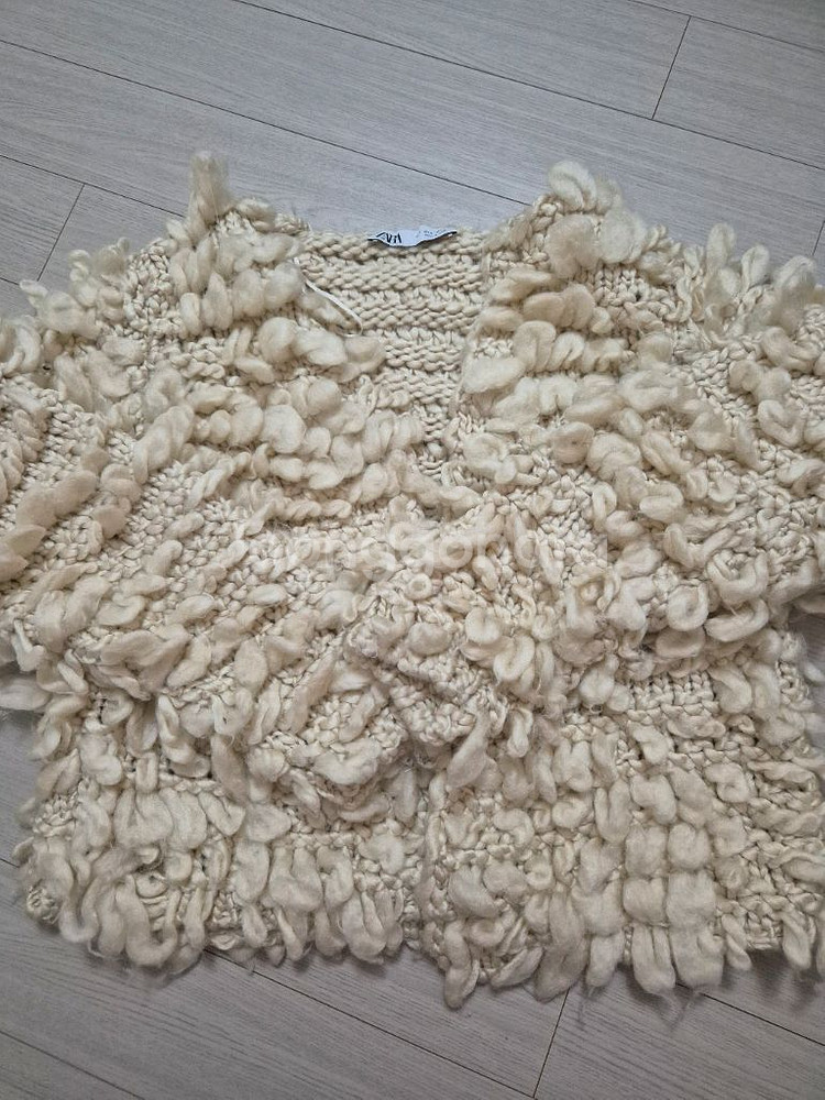 스트릭처 니트 재킷--1