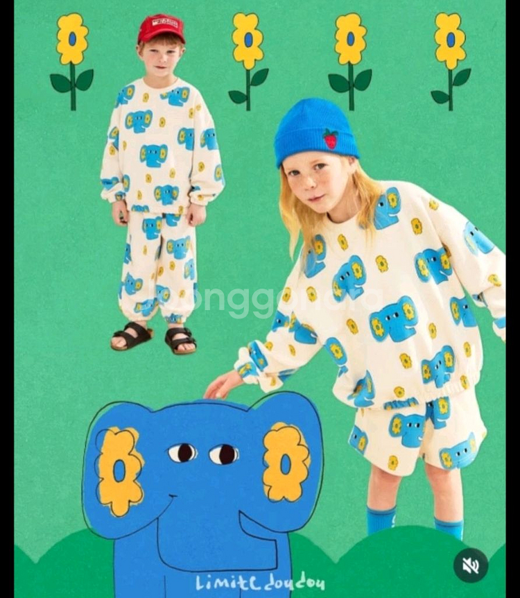 리미떼두두 25 상하셋업- 코끼리 퍼피 XL--2