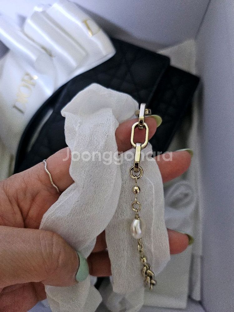 디올 미니탑핸들 까니쥬 블랙--5