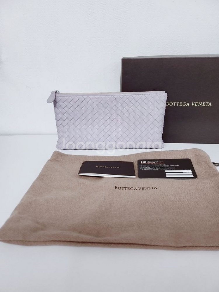보테가베네타 퍼플 미니 클러치 파우치백--0