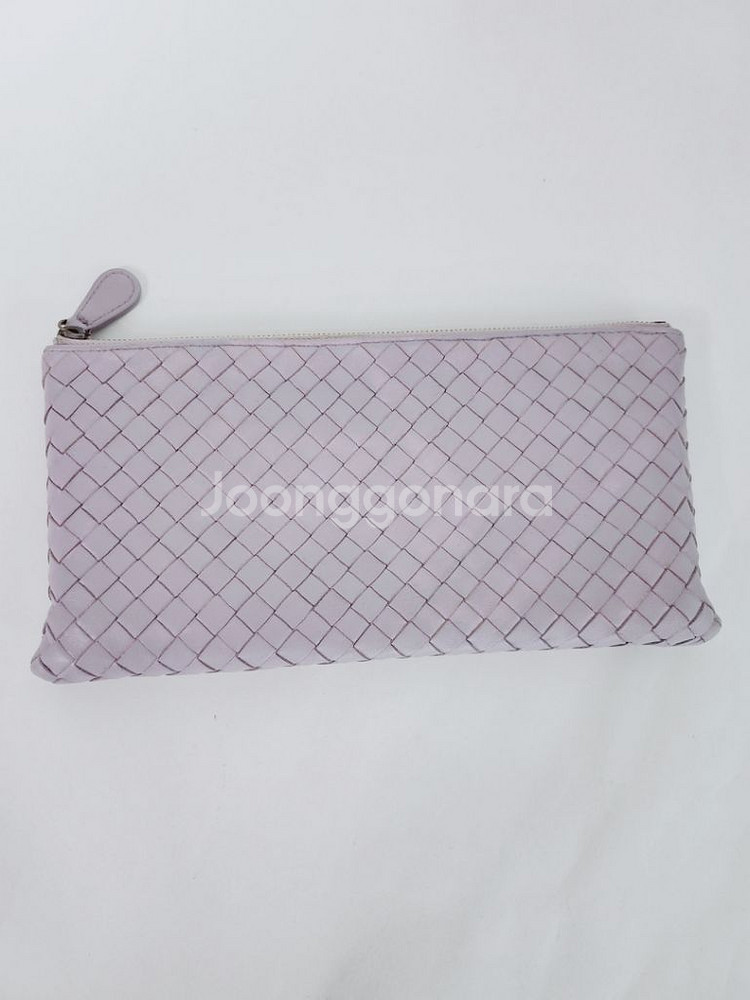 보테가베네타 퍼플 미니 클러치 파우치백--3