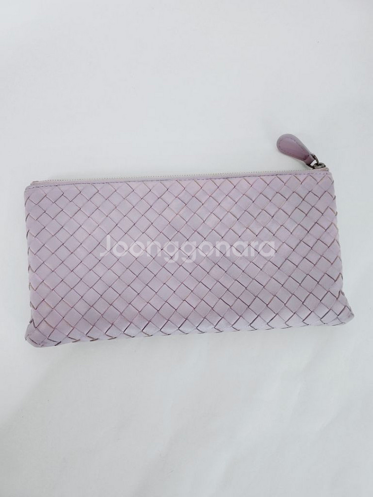 보테가베네타 퍼플 미니 클러치 파우치백--4