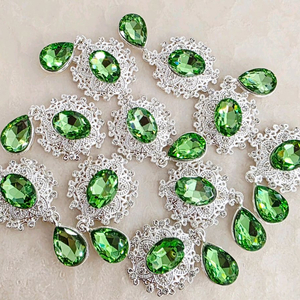 금속 실버그린 큐빅달랑이 10개 일괄