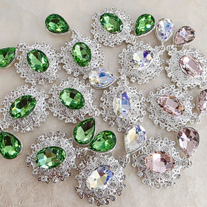 금속 실버보석 큐빅달랑이 3색 12개 일괄