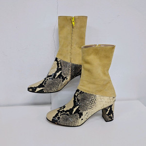 LTRT 레프트라이트 뱀피 스웨이드 여성 앵클 부츠 36.5 235