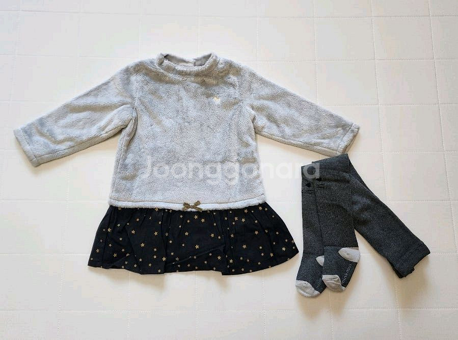 새상품) 블루독 퍼원피스 90사이즈--0