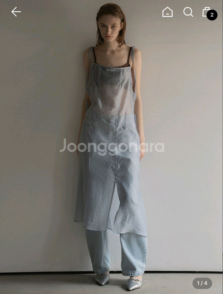 모슈파모슈 레이어드 시스루 원피스 라이트블루--0