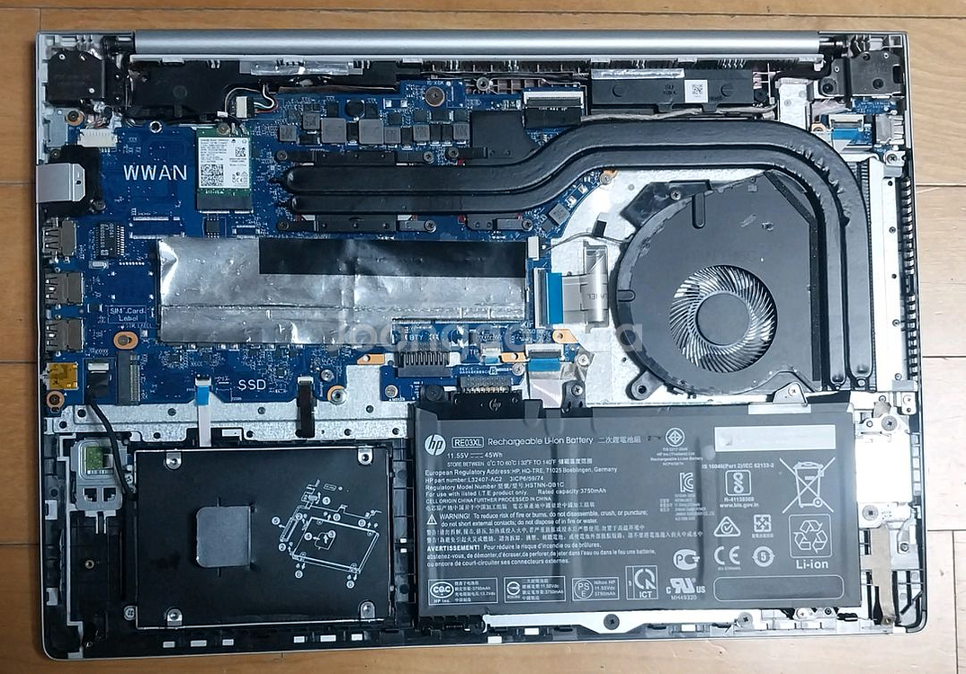 hp i7 8세대 노트북 부품용--5