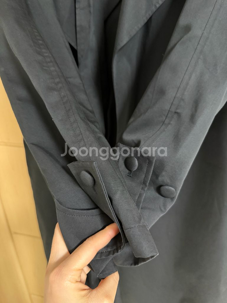 유메르 블랙 트렌치 코트 시에 르메르 렉토 그레이스유--2
