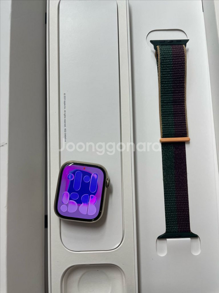 애플워치7스테인리스 45mm 정품풀셋--0