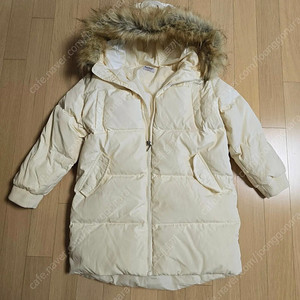 트윈키즈 덕 다운 오리털 롱패딩 130 아이보리