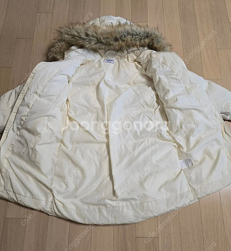 트윈키즈 덕 다운 오리털 롱패딩 130 아이보리--3