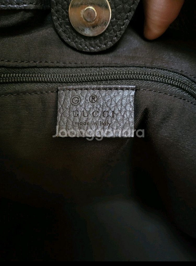 구찌 뱀부 태슬 레더 토트백--7