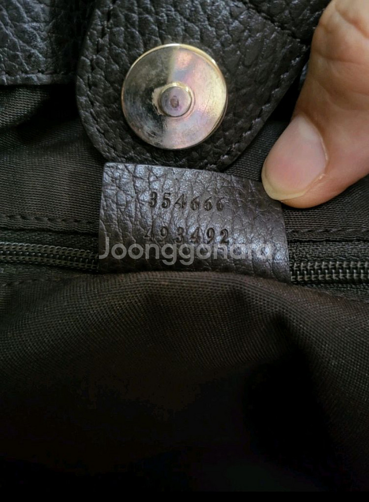 구찌 뱀부 태슬 레더 토트백--8