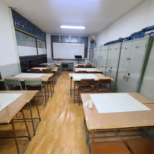 오래된 책상, 의자, 인테리어 소품