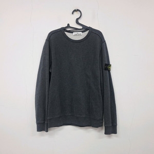 스톤아일랜드 와펜 패치 크루넥 맨투맨 티셔츠 남성 M 다크그레이 상태좋음