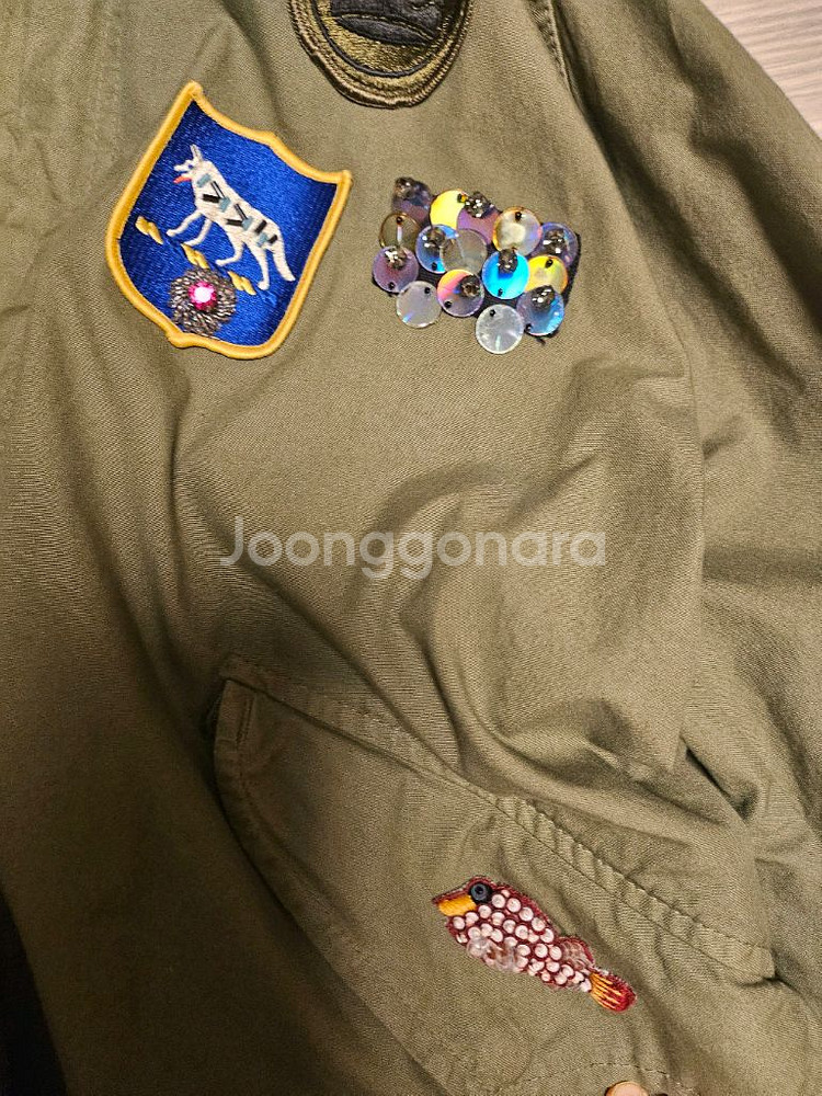 미스터앤미세스퍼 야상 여성 패치 점퍼 트렌치코트 바바리--5