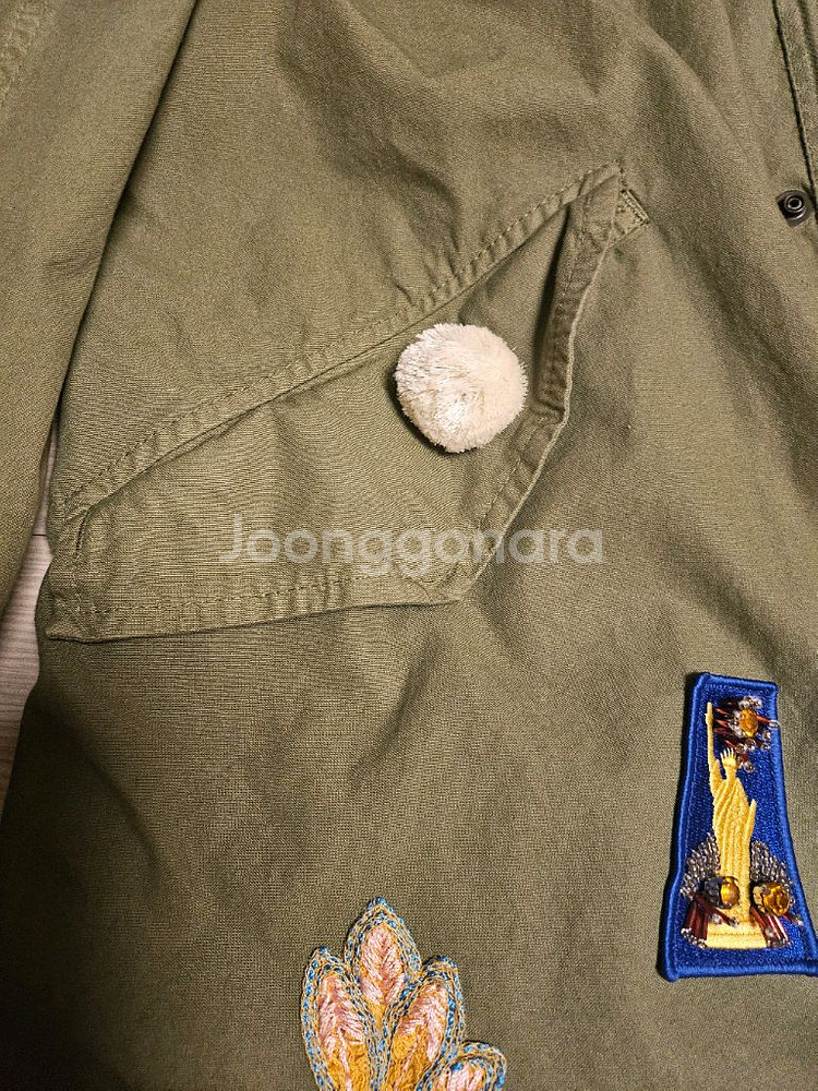 미스터앤미세스퍼 야상 여성 패치 점퍼 트렌치코트 바바리--7