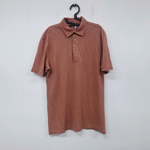 제냐 신형 라이트 버건디 코튼 실크 폴로 반팔 티셔츠 50