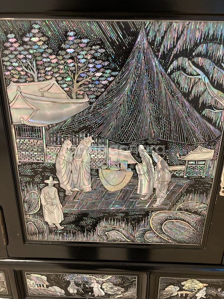 자개장식 전통 장롱--1