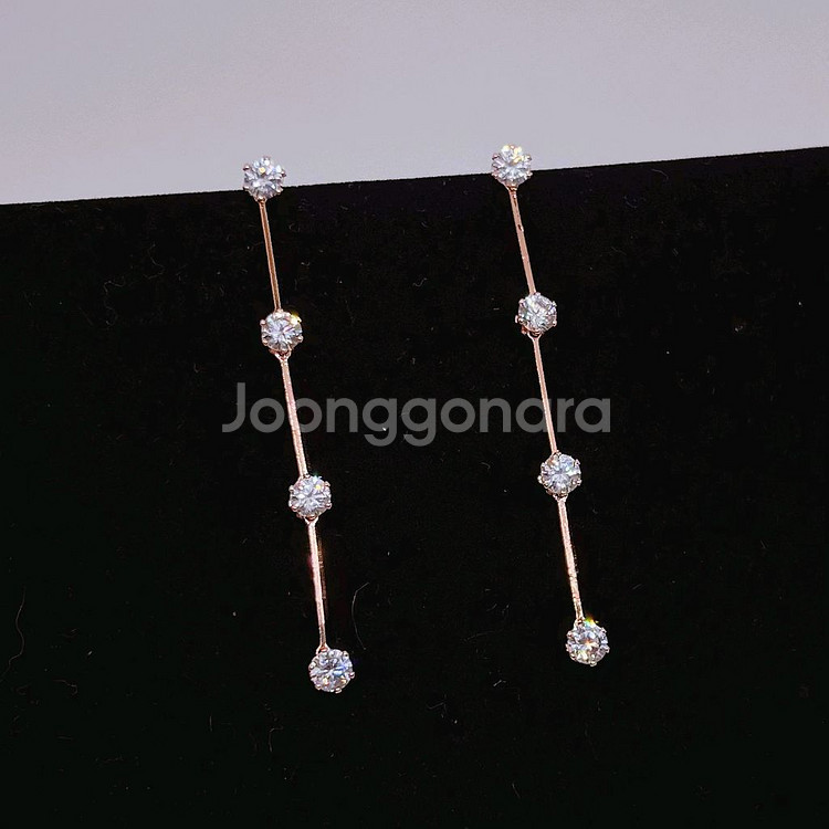 개당만오천,새상품]롱 드롭 925실버 순은 은침 귀걸이--4