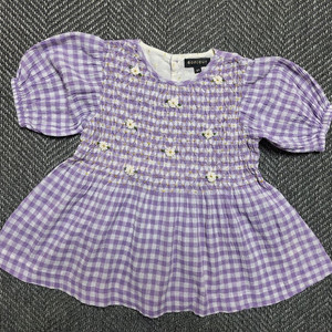 봉주르다이어리 연보라체크블라 6y